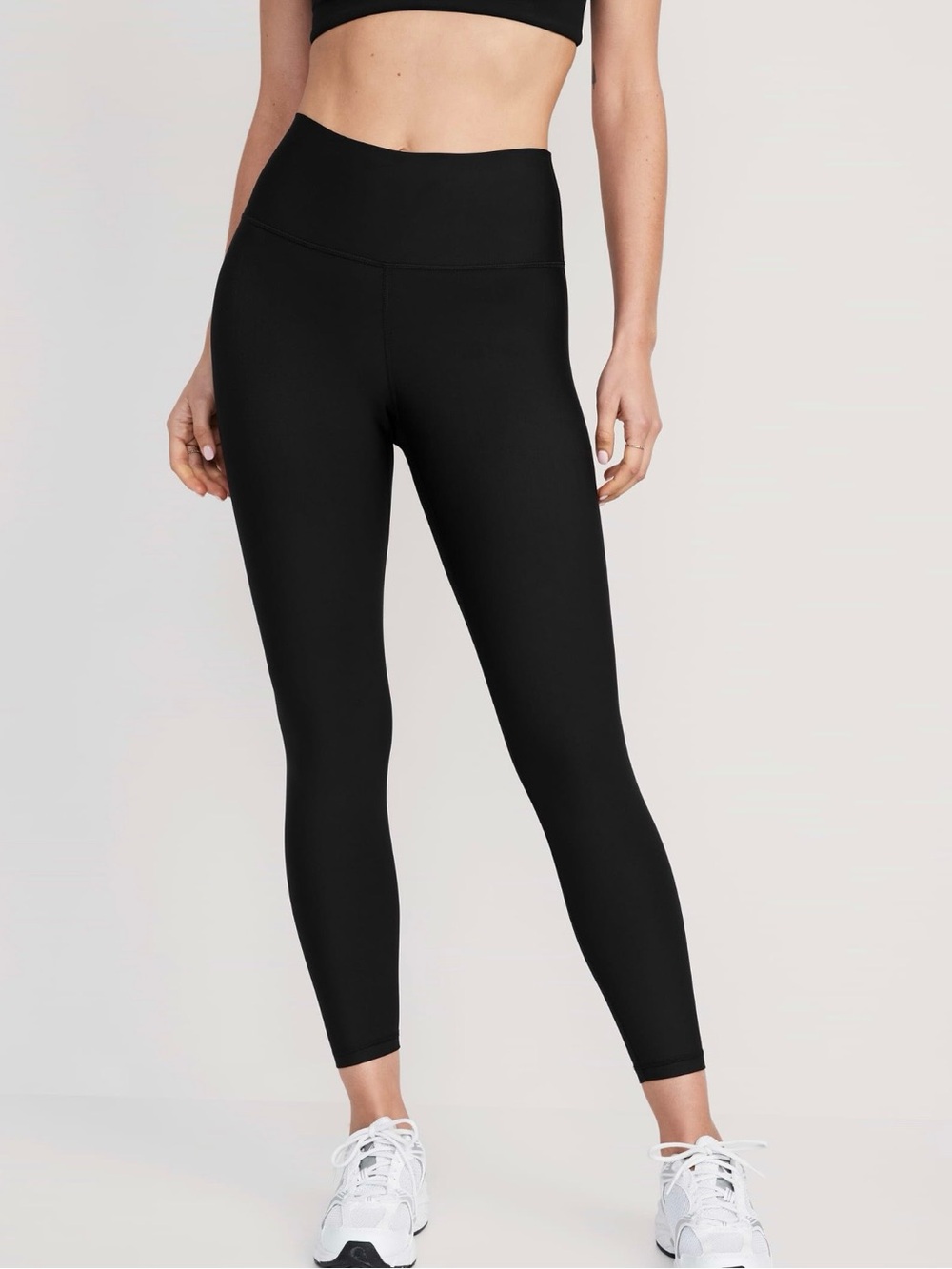 Petite Old Navy Solid Black High-Waist Leggings